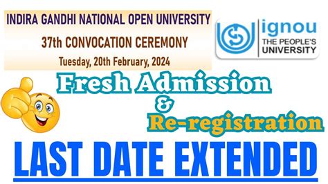 Ignou January Cycle Fresh Admission Re Registration Last Date