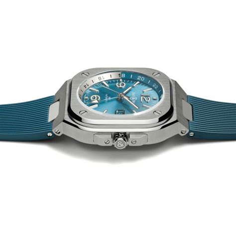 Bell Ross Br Gmt Skye Blue Automatique Caoutchouc Mm Lepage