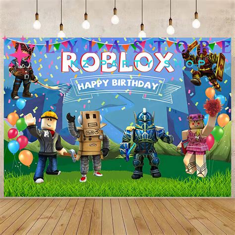 Roblox Birthday Party Backdrop Banner 04 Partymart Nz