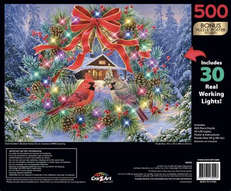 RoseArt Abraham Hunter Light Up Deck The Halls 500