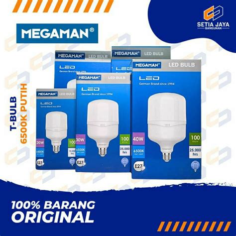 Jual Lampu Bohlam Led Putih Megaman Megamen 20 30 40 50 60