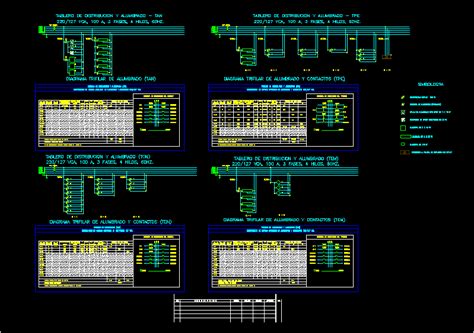 Cuadro De Cargas Y Diagrama Unifilar En Autocad Librería Cad