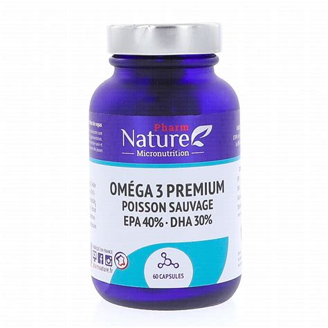 PHARM NATURE MICRONUTRITION Omega 3 Premium 60 Capsules Pharmacie