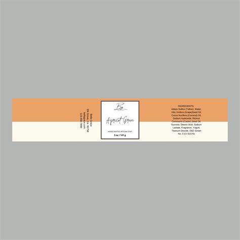 Editable Soap Wrapper Label Template For Canva Organic Etsy Canada