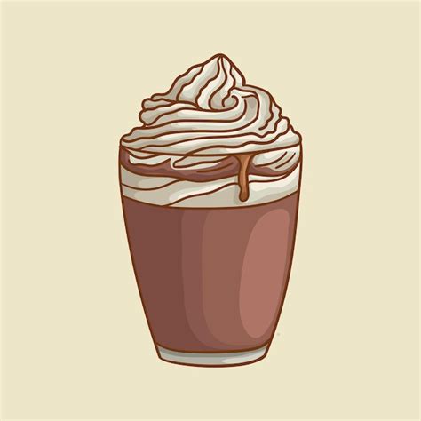 Premium Vector Hot Chocolate With Whipped Cream