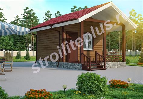 Садовый дом 5х4 с террасой под ключ