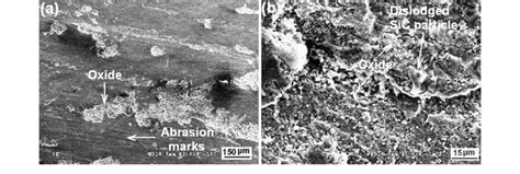 SEM Secondary Electron Images Of The Worn Surface Of 6061Al 15wt SiCp