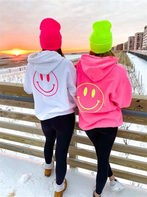 Smiley Face Hoodie Tees2tailgate Cute Preppy Outfits Trendy