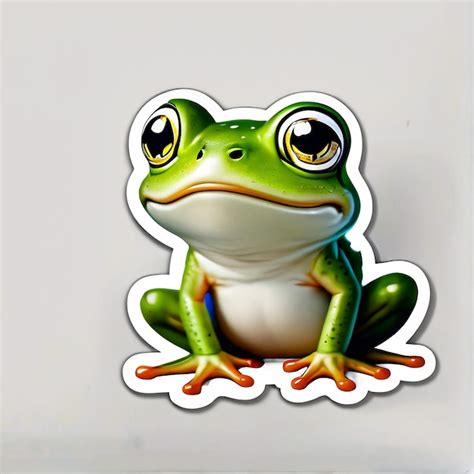 Premium Photo Cute Frog Stickers Cartoon 3d Frogs Cartoon