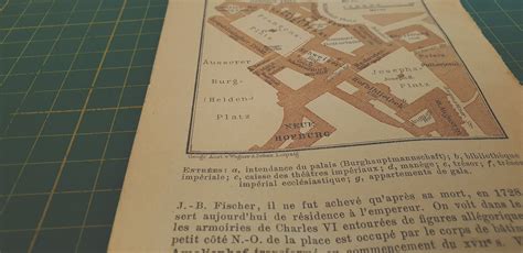 1911 Vintage Hofburg Palace Map