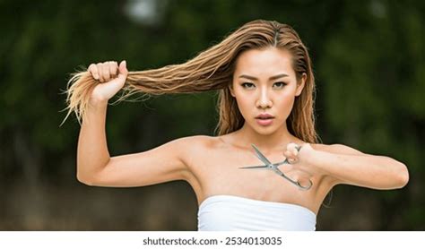 Beautiful Blonde Asian Woman 48 913 Images Libres De Droits Photos