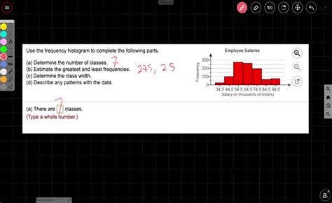 SOLVED Use The Frequency Histogram To Complete The Following Parts A