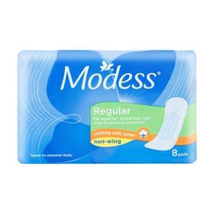 Modess Maxi Cottony Soft Sanitary Napkin Regular With Wings 8pcs x ...