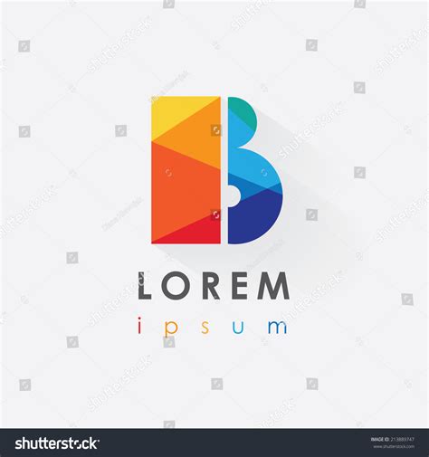 Abstract Colorful Letter B Logo Design Stock Vector Royalty Free