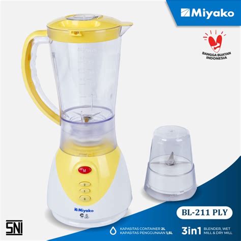 Jual Blender Miyako BL 211 PLY Plastik 1 5 L Pelumat 2 In 1 Juicer