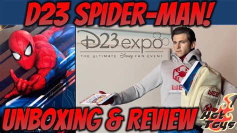 Hot Toys D23 Expo Spider Man Unboxing Review Avengers Campus Disneyland 1 6 Scale Figure