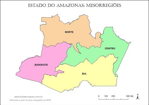 Mapa De Mesorregiões Do Amazonas Baixar Mapas