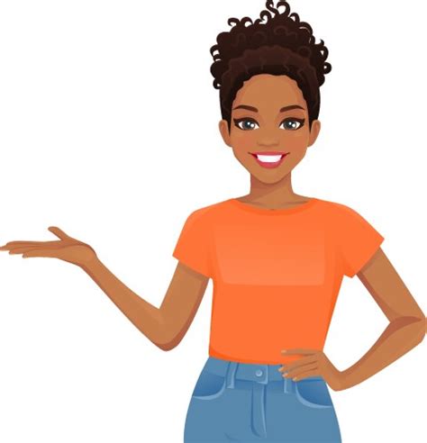 Black Woman Thinking Royalty Free Vector Image