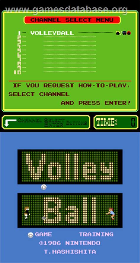 Volley Ball Arcade Artwork Title Screen