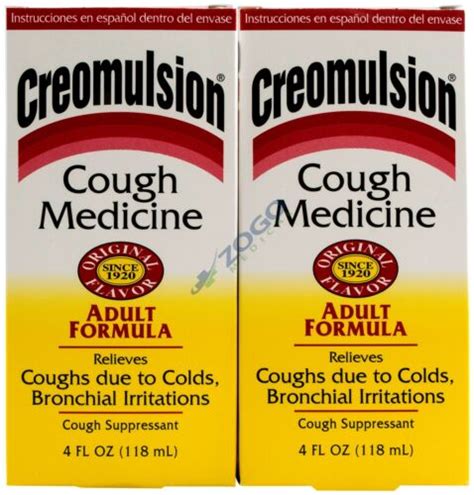 Creomulsion Cough Medicine Adult 4 Oz Pack Of 2 Ebay