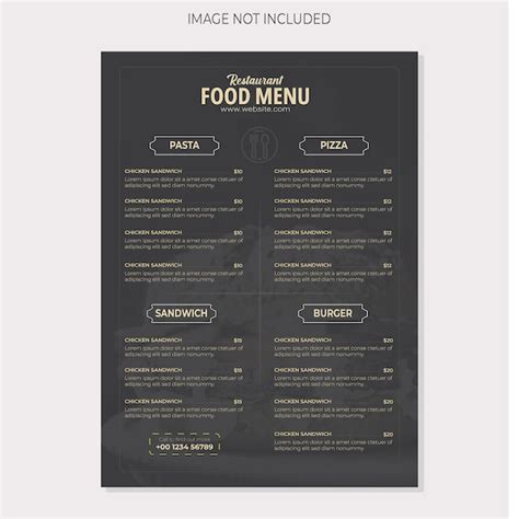 Restaurant Menü Template Design Premium Vektor