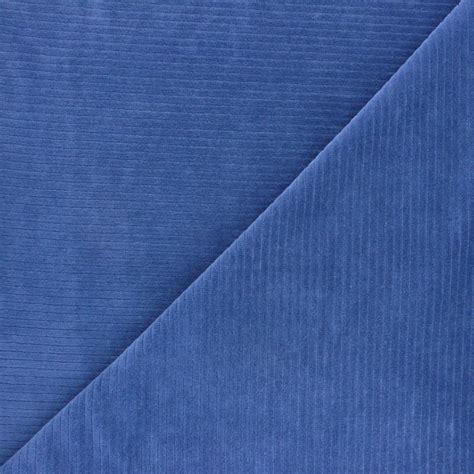 Oeko Tex Certified Ribbed Velvet Jersey Fabric Blue MPM