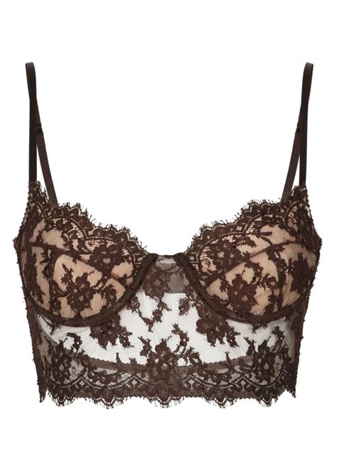 Dolce And Gabbana Floral Lace Corset Style Bra Black Farfetch