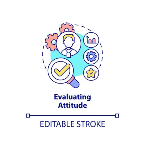 Evaluate Vector Hd Png Images Evaluating Attitude Concept Icon Hard