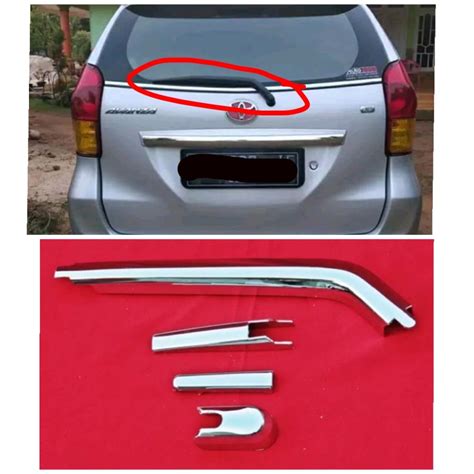 Jual Cover Wiper Belakang Chrome All New Avanza Veloz Xenia 2012 2013