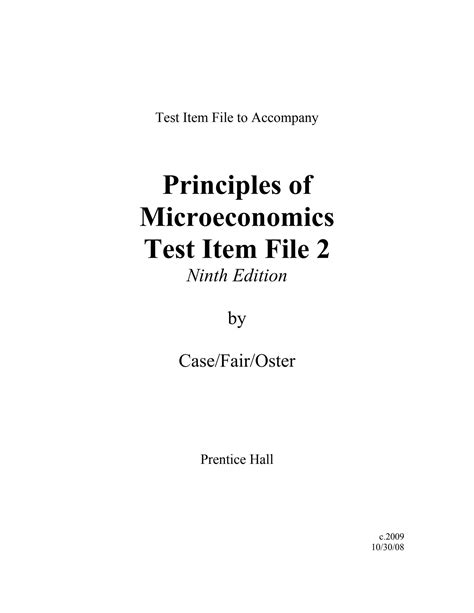 Solution Principles Of Microeconomics Test Questions Studypool