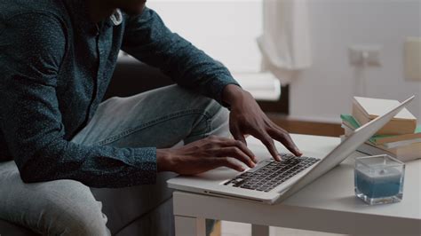 Black Person On Computer