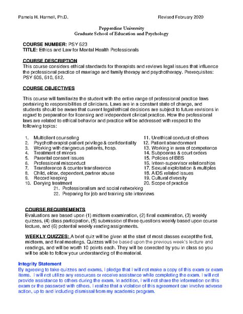 Syllabus - Pepperdine University Graduate School of Education and