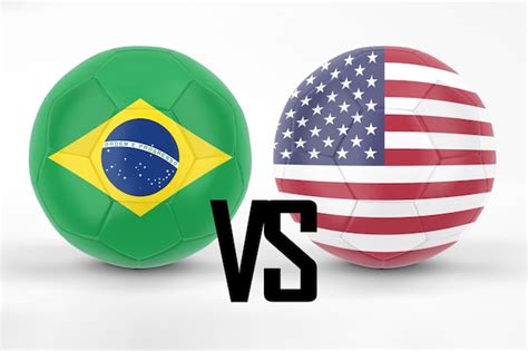 F Tbol Brasil Vs Estados Unidos Foto Premium