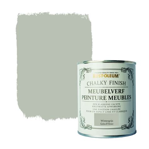 Rust Oleum Chalky Finish Meubelverf Wintergrijs 750 Ml Binnenlak Lakken Verf Karwei