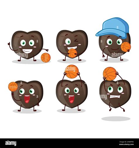 Talented Love Chocolate Candy Cartoon Character As A Basketball Athlete