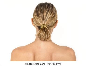 Back View Naked Woman Standing Isolated Stock Photo Shutterstock