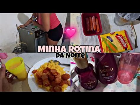 MINHA ROTINA DA NOITE FIZ JANTA PRODUTINHOS DE PÓS BANHO YouTube