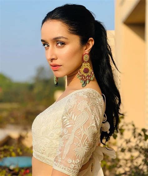 Shraddha Kapoor S Enchanting Look In Pristine White Lehenga Choli With