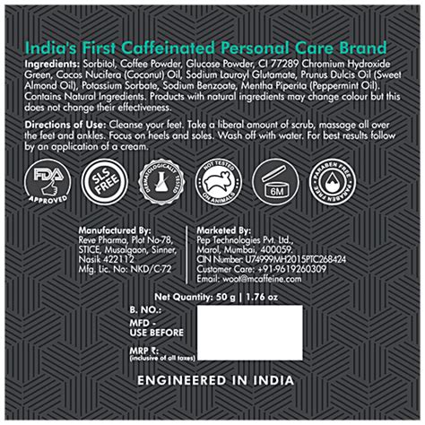 Buy Mcaffeine Naked Raw Dead Skin Removal Coffee Foot Scrub Online At Best Price Of Rs