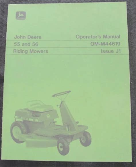 Original 1971 John Deere 55 56 Riding Mower Tractor Operators Manual Very Clean £18 15 Picclick Uk