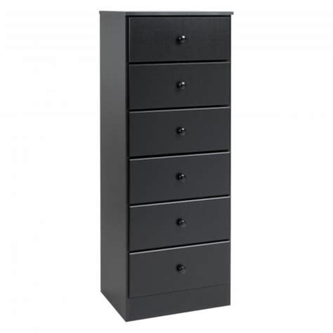 Ergode Astrid 6 Drawer Tall Chest Black 1 Fred Meyer