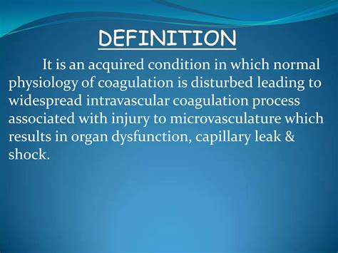 05 disseminated intravascular coagulation | PPTX