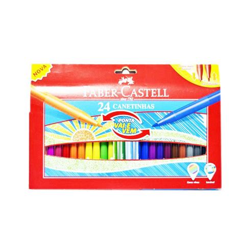 Canetinhas Vai E Vem 24 Cores Faber Castell Submarino