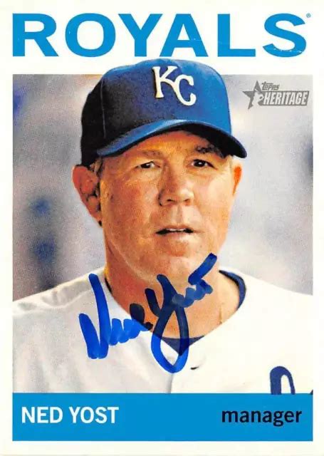 Carte De Baseball D Dicac E Ned Yost Kansas City Royals Topps