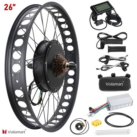 Voilamart 48V 1500W 26 X 4 0 Fat Tire Rear Wheel LCD Electric Bicycle