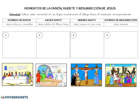 Ficha Online De Semana Santa Para Infantil Primaria Puedes Hacer