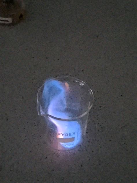 Thought this burning of ethanol in my chemistry class looked cool : r ...