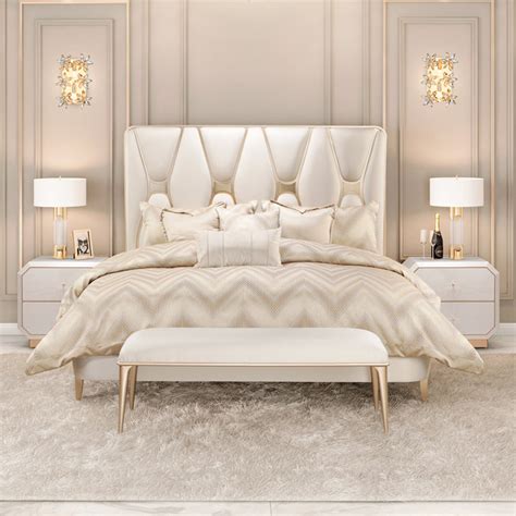 Michael Amini La Rachelle Queen 4 Piece Bedroom Set Reviews Wayfair