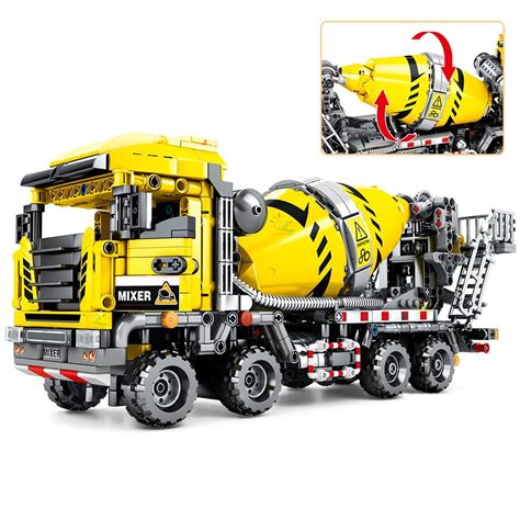 DUŻY ZESTAW KLOCKI BETONIARKA CIĘŻARÓWKA 1143szt pasuje do LEGO TECHNIC