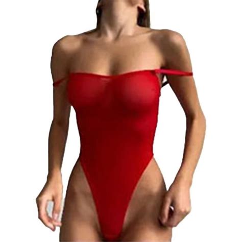 IEFIEL Body Transparent Femme Sexy Lingerie Coquine Erotique Bodysuit Thong Bikini Sous Vêtement